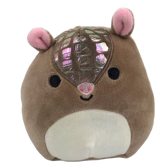 Squishmallows Thompson Armadillo 5" Plush Brown Gray Metallic Kellytoy 2022 - Picture 1 of 9